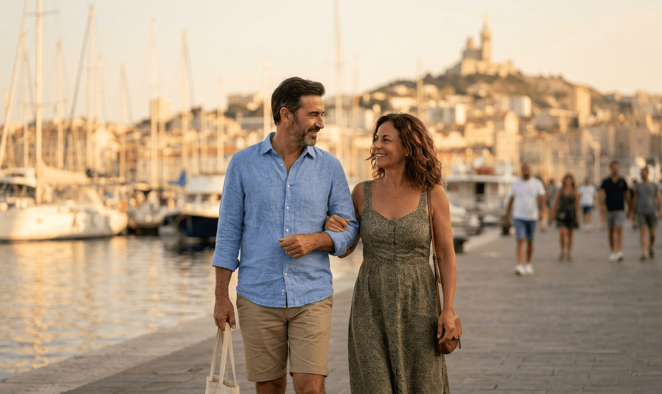 Rencontre senior à Marseille : l’amour a le goût du Sud
