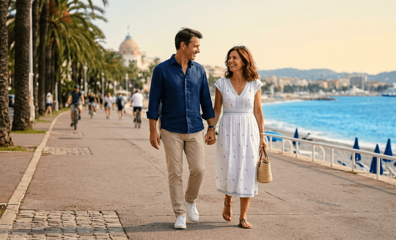 Rencontre senior à Nice : l’amour a le goût de la Riviera