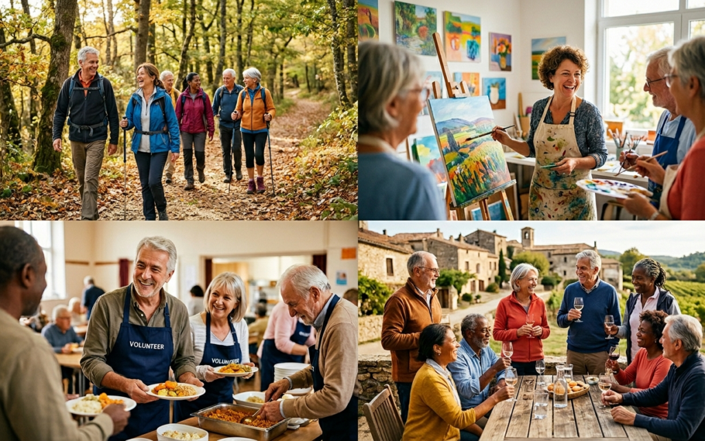 Seniors actifs — randonnée, atelier artistique et bénévolat pour rencontrer après 60 ans